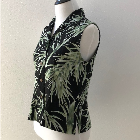 bamboo print rayon top - Picture 2 of 5